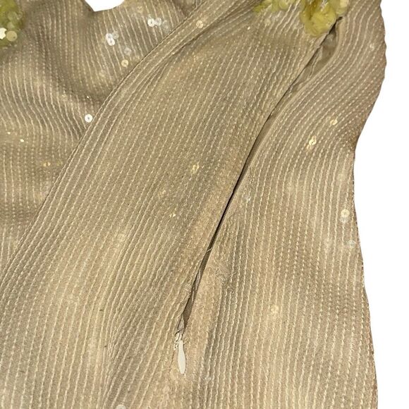 Rare Free People Icy Citrus Dress, Sz 4 ivory, yellow sequins Retail 500 mini - Picture 6 of 13